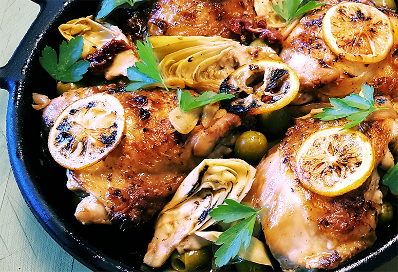 chicken with lemons and olives